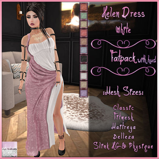 Helen Dress With Hud White