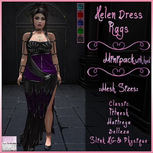Helen Dress With Hud Rags