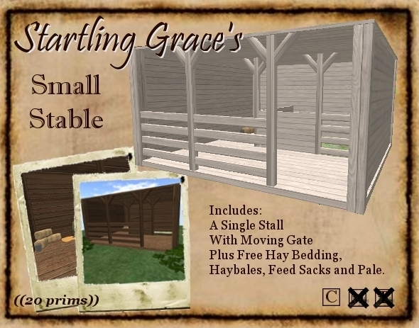 ~SG~ White Small Horse Stable (copiable)
