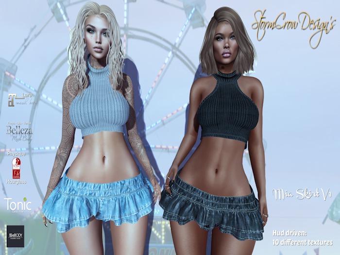 Mia Ruffled Mini Skirt V1 with Hud, Box