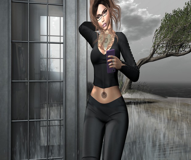 Jess Pose Phone 2 F