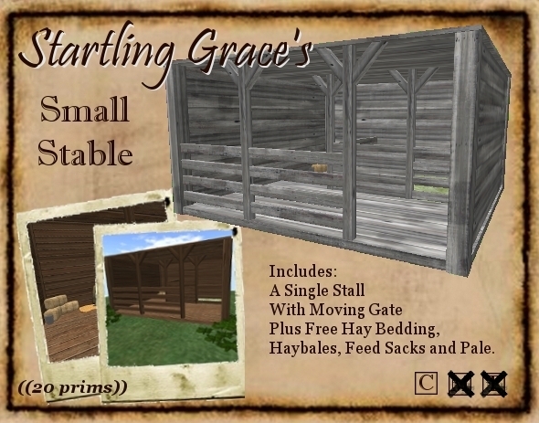 ~SG~ Worn Grey Small Horse Stable (copiable)