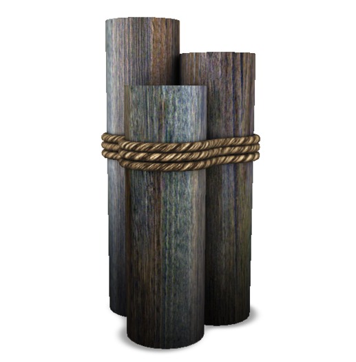 MM Pilings Pier Decorations - Colorful Wood