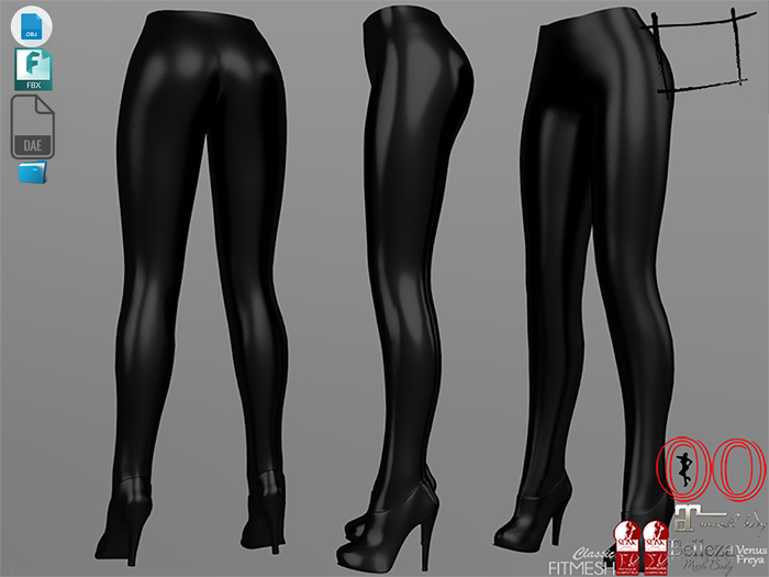 Dae Obj FBX High Heel Pants For Maitreya, Ocacin, Slink, Belleza, Voluptuous