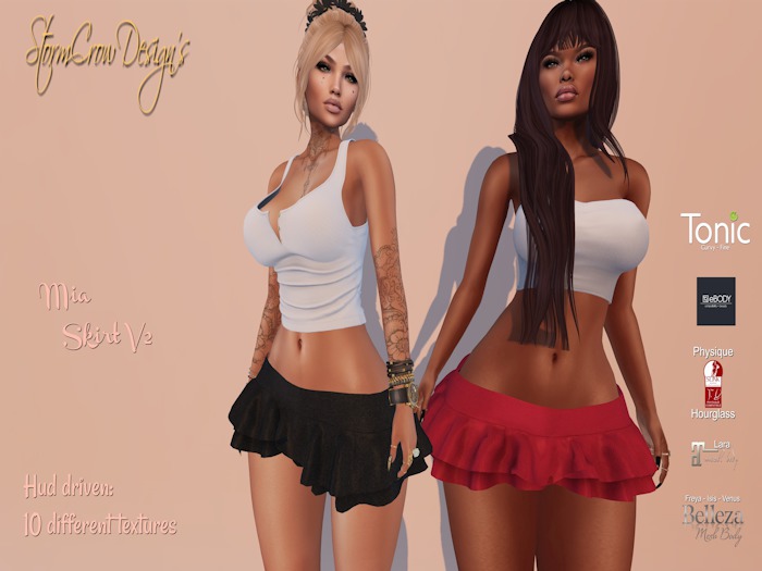 Mia Ruffled Mini Skirt V2 with Hud, Box