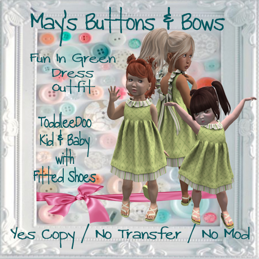 MBB * Fun In Green Dress Outfit (TD&Bebe)