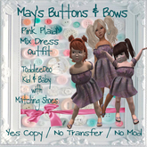 MBB * Pink Plaid Mix Dress Outfit (TD&Bebe)