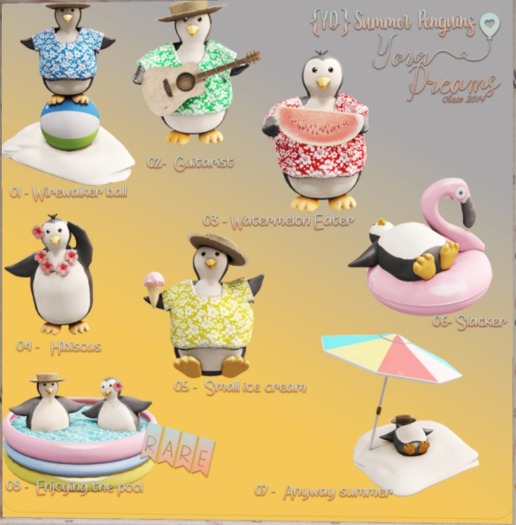 {YD}Summer Penguins - Wirewalker ball