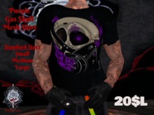 Purple Gas Skull Mesh Shirt