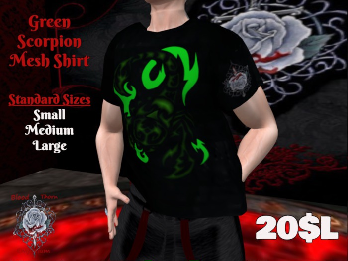 Green Scorpion Mesh Shirt