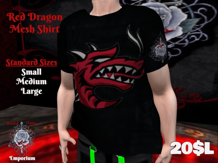 Red Dragon Mesh Shirt