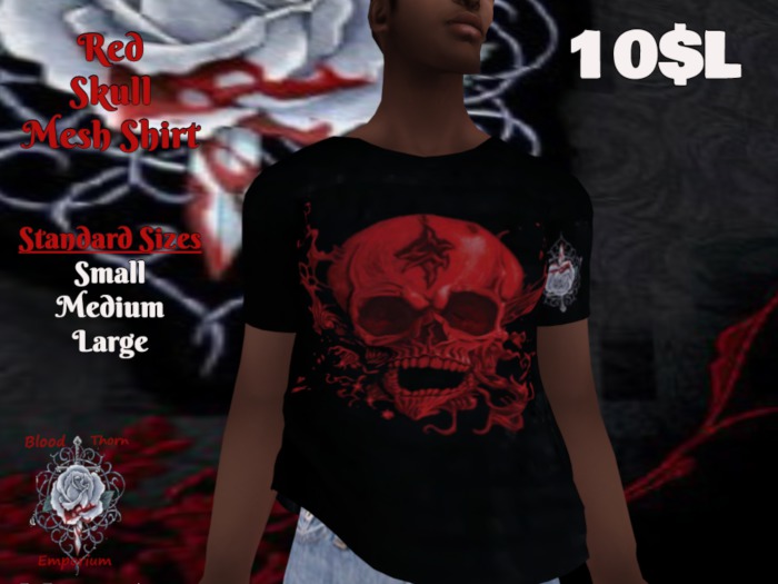 Red Skull Mesh Shirts