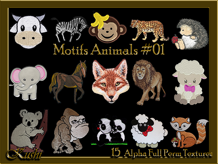 Motifs Animals #01 Alpha Textures