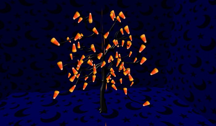 blinking candy corn tree