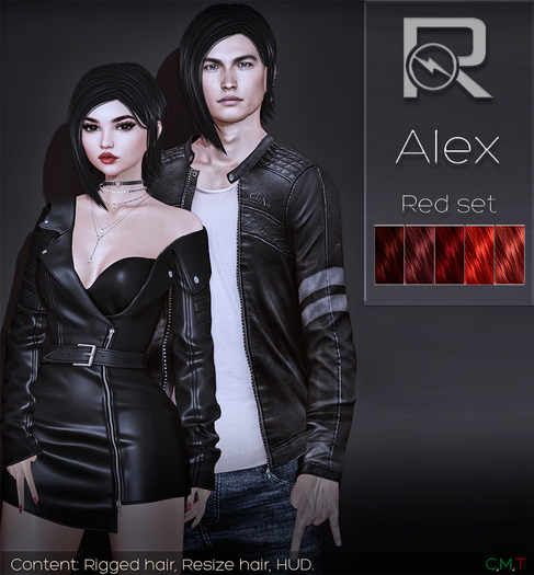 =Reflex= Alex hair-Red set(wear me)
