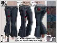 STATURA HIPPIE PANTS -ROSES X 6 - FULL PERM