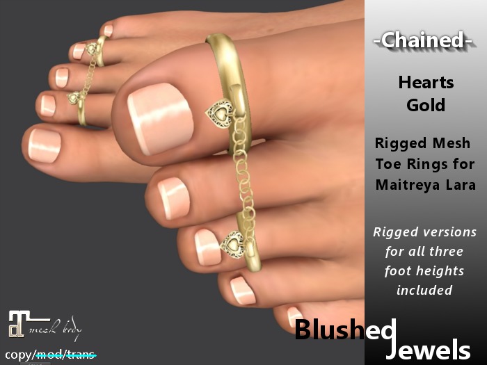 Blushed - Chained Heart [Maitreya] - Gold