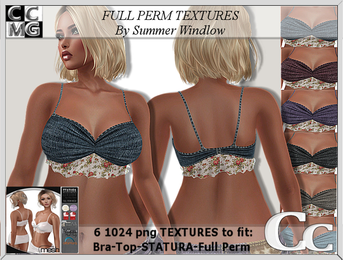 STATURA BRA TOP -ROSES X 6 - FULL PERM