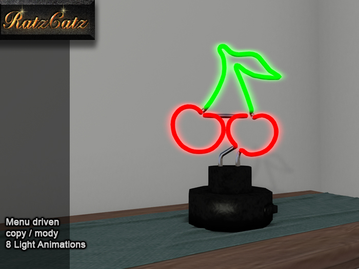 .: RatzCatz :. standing Neon Sign *Cherries*
