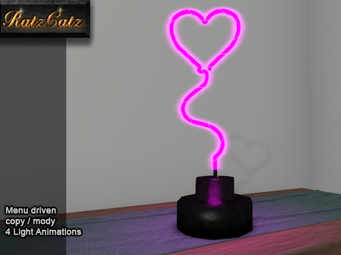 .: RatzCatz :. standing Neon Sign *Heart Balloon*