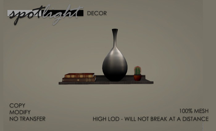 Spotlight - Small Shelf w/Decor