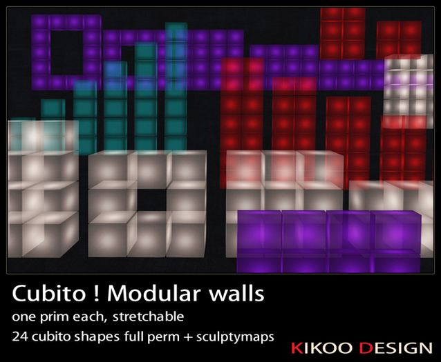 Cubito ! 24 Modular walls stretchable * full perms *