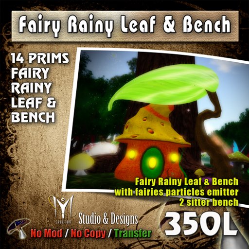Fairy Rainy Leaf & Bench - BOXED