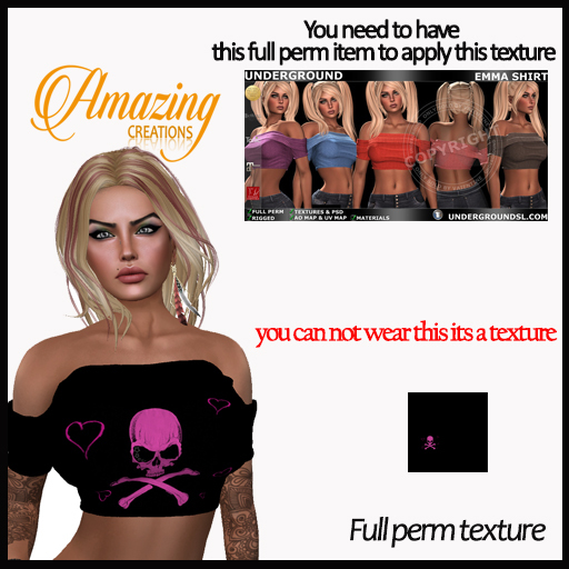 AmAzINg CrEaTiOnS Full Perm Texture- EMMA SHIRT-31