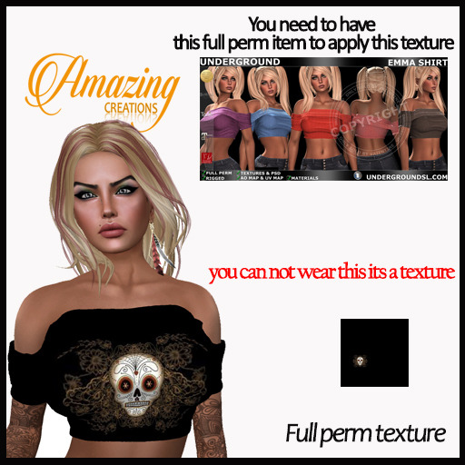 AmAzINg CrEaTiOnS Full Perm Texture- EMMA SHIRT-34