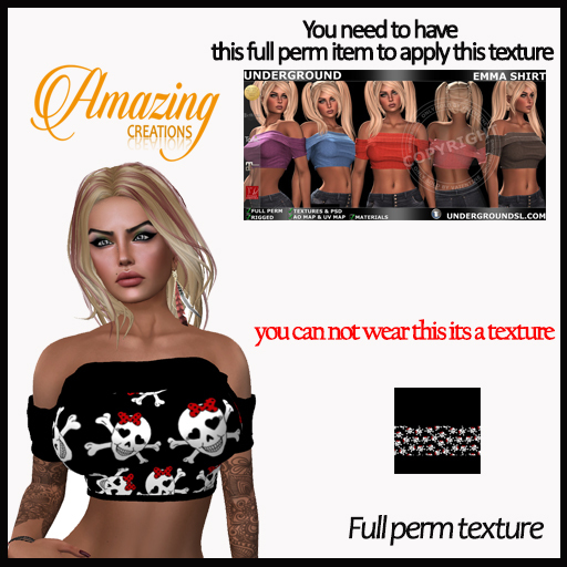 AmAzINg CrEaTiOnS Full Perm Texture- EMMA SHIRT-35