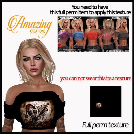 AmAzINg CrEaTiOnS Full Perm Texture- EMMA SHIRT-36