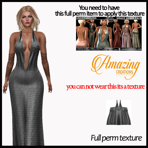 AmAzINg CrEaTiOnS Full Perm Texture- GRACE GOWN TX-1