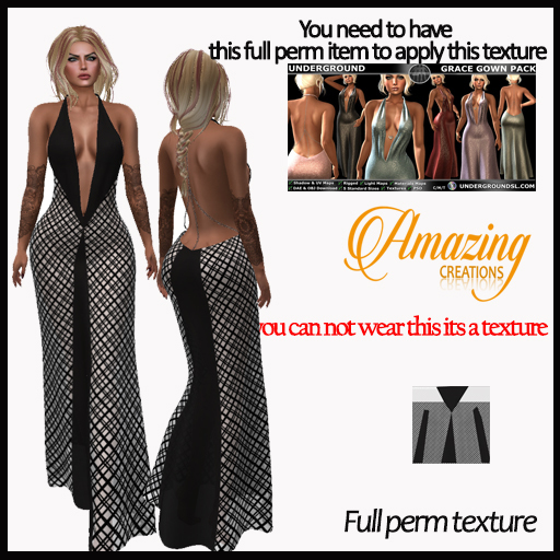 AmAzINg CrEaTiOnS Full Perm Texture- GRACE GOWN TX-4