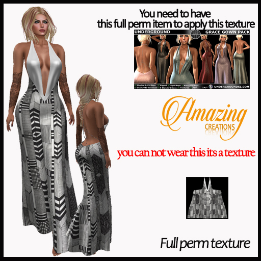 AmAzINg CrEaTiOnS Full Perm Texture- GRACE GOWN TX-6