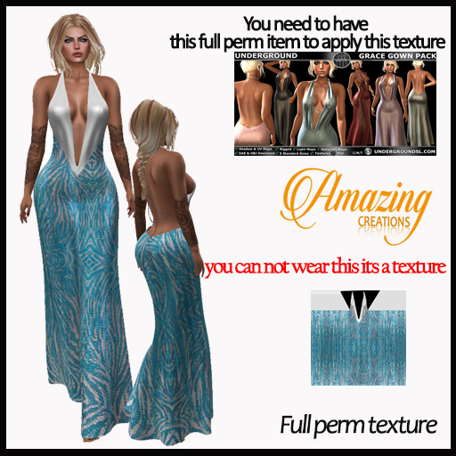 AmAzINg CrEaTiOnS Full Perm Texture- GRACE GOWN TX-5