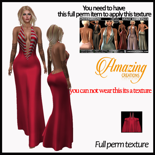 AmAzINg CrEaTiOnS Full Perm Texture- GRACE GOWN TX-8