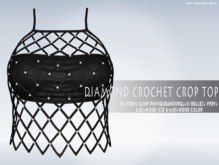 iS Diamond Crochet Crop Top BLACK