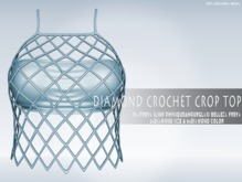 iS Diamond Crochet Crop Top BLUE