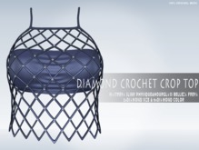 iS Diamond Crochet Crop Top NAVY