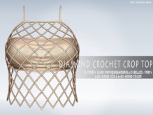 iS Diamond Crochet Crop Top NUDE