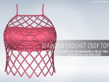 iS Diamond Crochet Crop Top PINK