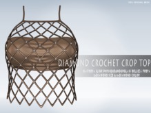 iS Diamond Crochet Crop Top TAN