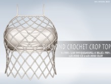 iS Diamond Crochet Crop Top WHITE