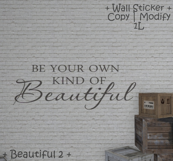 WIB - Wall Sticker - Beautiful 2
