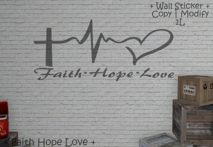 WIB - Wall Sticker - Faith Hope Love