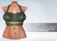 iS Reiki Top with Crystal Body Chain CAMO