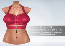 iS Reiki Top with Crystal Body Chain ROSE