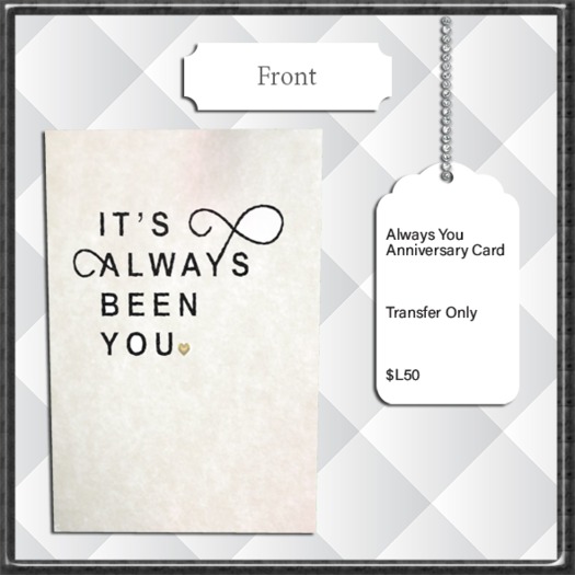 ~FS~ Always You Anniversary Card