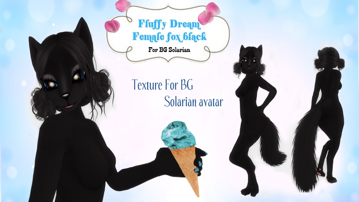 *FluFFy Dream* Solarian Female Fox Black