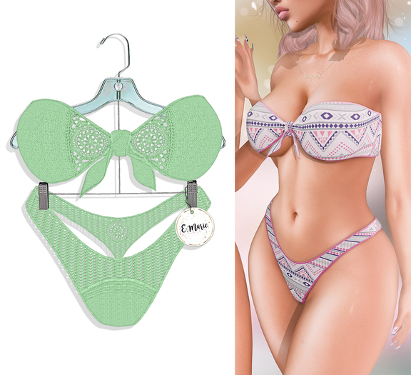 e.marie // Bandeau Bikini - Minty